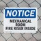Signmission Mechanical Room Fire Riser Inside, 10 in W x Rectangle, Plastic OS-2PACK-NS-P-710-L-14172 - alternate 7